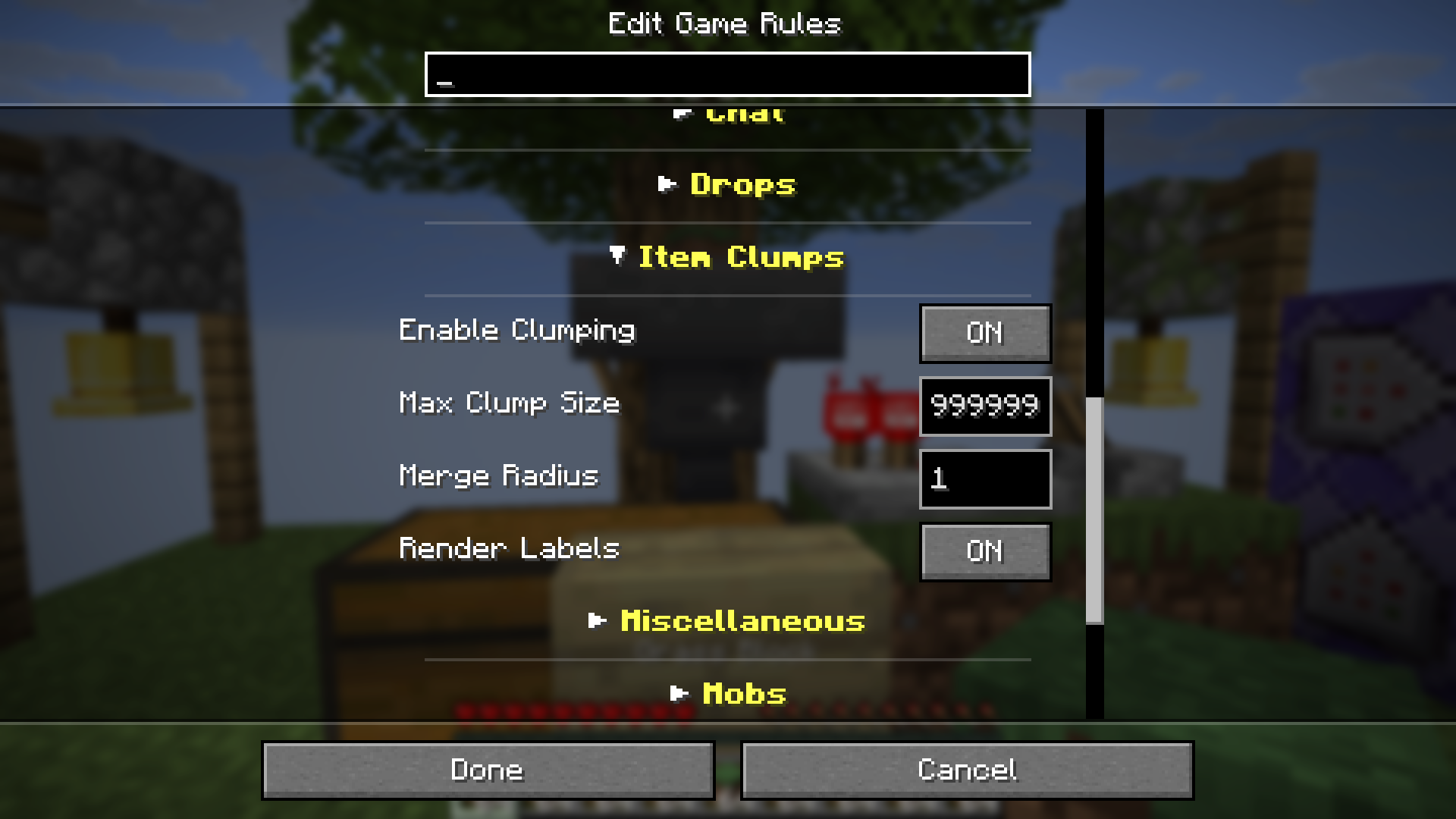 Item Clumps Game Rules Screenshot